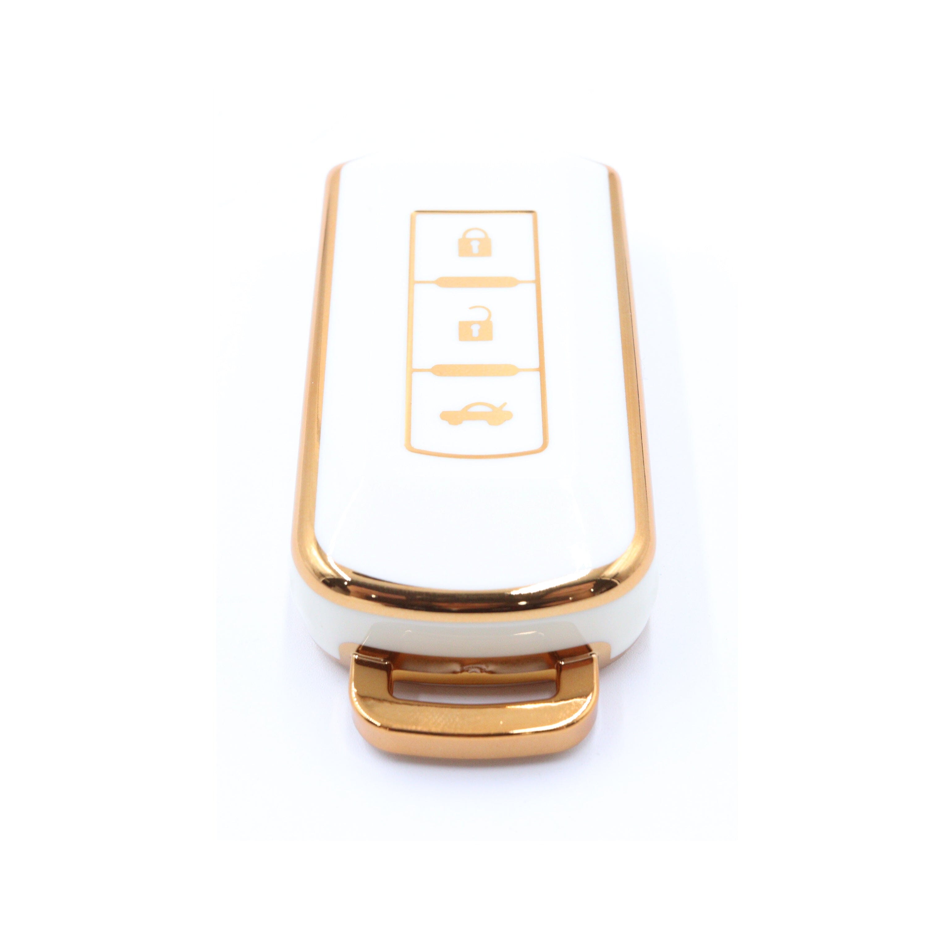 3 Button White Car Key Cover To Suit Mitsubishi Outlander | Remote Pro